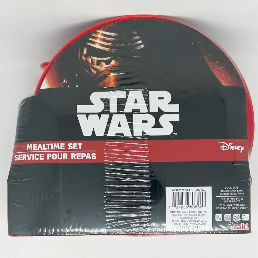NEW Star Wars Kids Mealtime Dining Set Red and Blue Six 6 Pieces